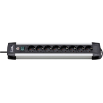 Steckdosenleiste 8-fach Premium Alu Line