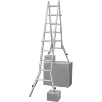 Krause Gelenk-Teleskopleiter 4x5 Sprossen Alu