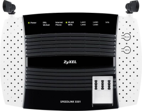ZyXEL Speedlink 5501 WLAN Router mit Modem Integriertes Modem: ADSL2+, VDSL 5 GHz, 2.4 GHz 300 MBit ZyXEL Speedlink 5501 WLAN Router mit Modem Integriertes Modem: ADSL2+, VDSL 5 GHz, 2.4 GHz 300 MBit