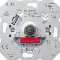 GIRA Dimmereinsatz HV / NV / mecha. Trafo 40-500 W 230 V