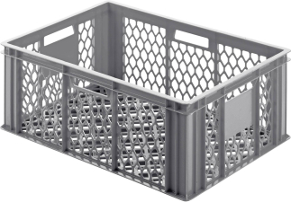Kunststoffbehälter vergittert 49 l Grau (L x B x H) 400 x 600 x 250 mm Kunststoffbehälter vergittert 49 l Grau (L x B x H) 400 x 600 x 250 mm