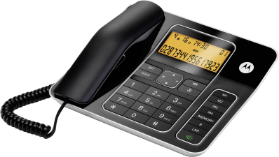 Motorola Schnurgebundenes Telefon, analog CT340 Freisprechen Schwarz Motorola Schnurgebundenes Telefon, analog CT340 Freisprechen Schwarz
