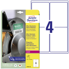 Avery-Zweckform Etiketten (A4) 99.1 x 139 mm Polyethylenfolie Weiß 40 St. Permanent L7915-10 Univer Avery-Zweckform Etiketten (A4) 99.1 x 139 mm Polyethylenfolie Weiß 40 St. Permanent L7915-10 Univer