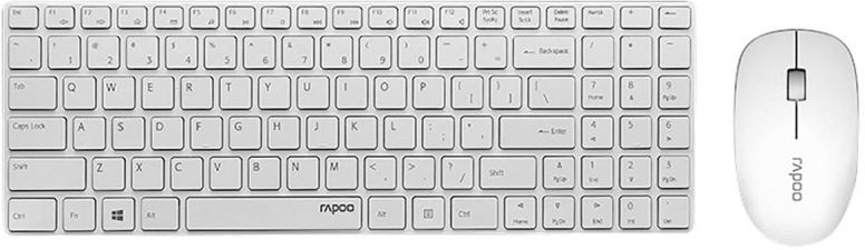 Rapoo Funk-Tastatur,- Maus-Set 9300P Weiß Rapoo Funk-Tastatur,- Maus-Set 9300P Weiß