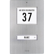 m-e GmbH modern-electronics Klingelplatte 1fam. Edelstahl Geb&uuml;rste