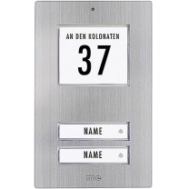 m-e GmbH modern-electronics Klingelplatte 2fam. Edelstahl Geb&uuml;rste