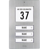 m-e GmbH modern-electronics Klingelplatte 3fam. Edelstahl Geb&uuml;rste