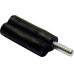 Federkontakt-Stecker Schwarz