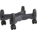 PC-Halter mit Rollen Schwarz