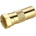 F-Stecker Goldline Auf Koax-Steck