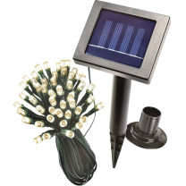 Solar-Lichterkette Außen solarbetrieben 48 LED Warm-Weiß Beleuchtete Länge: 9 m 102155 Solar-Lichterkette Außen solarbetrieben 48 LED Warm-Weiß Beleuchtete Länge: 9 m 102155