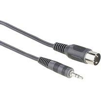 Audio-Kabel. 5-pol. DIN-St. - 3,5-mm-Klinken-St., Stereo, 1,5 m Audio-Kabel. 5-pol. DIN-St. - 3,5-mm-Klinken-St., Stereo, 1,5 m