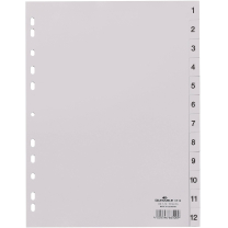 Veloflex Register 1-10 190 Gramm stabiler Karton A4 Eurolochung weiß